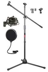 M-audio Ses Kartı ve Maono Condenser Mikrofon Stand Ayaklık Filtre Set
