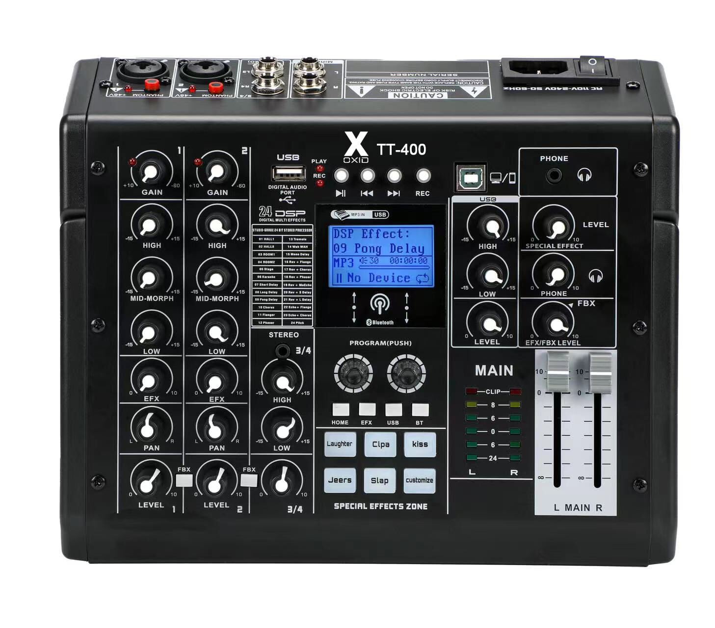 Tt-400 Ses Kartlı Mixer 4 Kanal Canlı Yayın Kayıt Mikseri