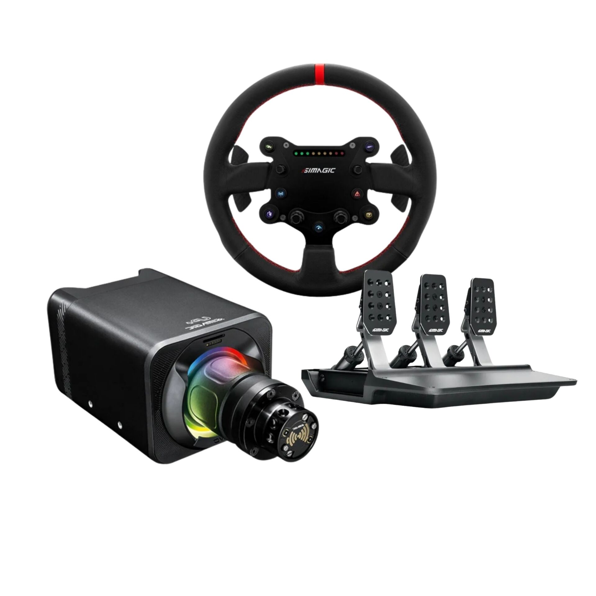 Simagic Yarış Direksiyon Bundle (EVO 9NM + GTS Leather + P500 Pedal)