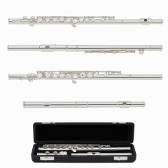 Saturn  XFL002 16 Delikli Gümüş Kaplama Yan Flüt
