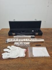 Saturn  XFL002 16 Delikli Gümüş Kaplama Yan Flüt