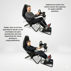 XBLOS FX16 Katlanabilir Sim Racing Kokpiti – F1 / GT